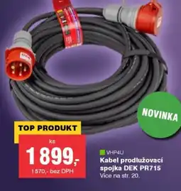 DEK Kabel prodlužovací spojka DEK PR715 nabídka