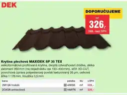 DEK Krytina plechová MAXIDEK SP 35 TEX nabídka