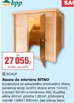 DEK Sauna do interiéru SITNO nabídka