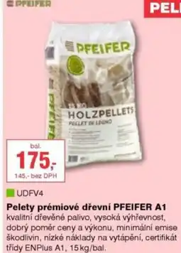 DEK Pelety prémiové dřevní PFEIFER A1 nabídka