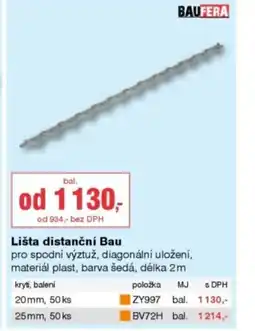 DEK Lišta distanční Bau nabídka