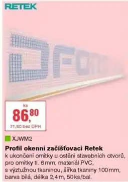 DEK Profil okenní začišťovací Retek nabídka