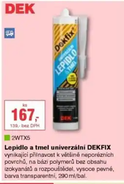 DEK Lepidlo a tmel univerzální DEKFIX nabídka