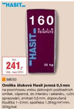 DEK Omítka štuková Hasit jemná 0,5 mm nabídka
