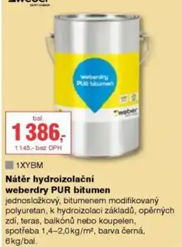 DEK Nátěr hydroizolační weberdry PUR bitumen nabídka