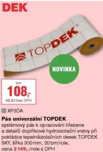 DEK Pás univerzální TOPDEK nabídka