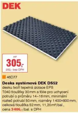 DEK Deska systémová DEK DS52 nabídka