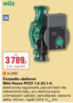 DEK Čerpadlo oběhové Wilo-Yonos PICO 1.0 25/1-6 nabídka
