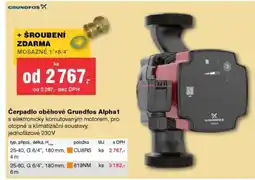 DEK Čerpadlo oběhové Grundfos Alpha1 nabídka