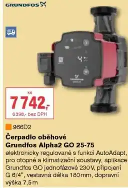 DEK Čerpadlo oběhové Grundfos Alpha2 GO 25-75 nabídka