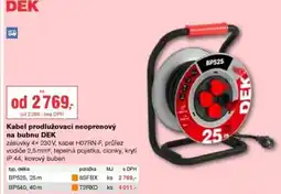 DEK Kabel prodlužovací neoprenový na bubnu DEK nabídka