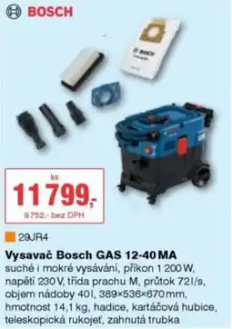 DEK Vysavač Bosch GAS 12-40 MA nabídka
