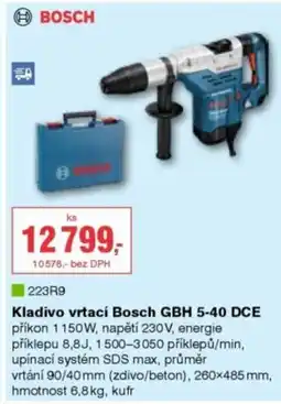 DEK Kladivo vrtací Bosch GBH 5-40 DCE nabídka