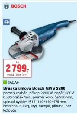 DEK Bruska úhlová Bosch GWS 2200 nabídka