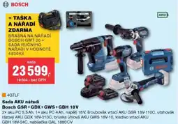 DEK Sada AKU nářadí Bosch GSR+GDX+GWS+GBH 18V nabídka