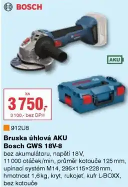 DEK Bruska úhlová AKU Bosch GWS 18V-8 nabídka