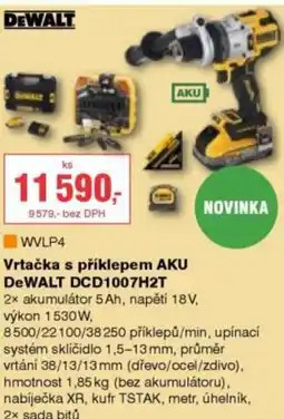DEK Vrtačka s příklepem AKU DeWALT DCD1007H2T nabídka