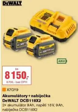 DEK Akumulátory + nabíječka DeWALT DCB118X2 nabídka