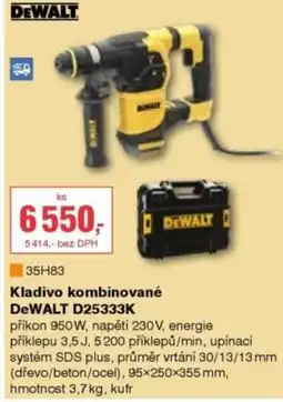 DEK Kladivo kombinované DeWALT D25333K nabídka