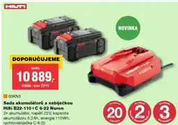 DEK Sada akumulátorů s nabíječkou Hilti B22-110+C 6-22 Nuron nabídka