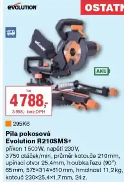 DEK Pila pokosová Evolution R210SMS+ nabídka