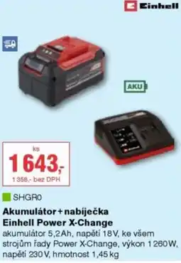 DEK Akumulátor + nabíječka Einhell Power X-Change nabídka