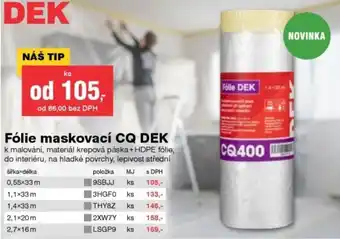DEK Fólie maskovací CQ DEK nabídka