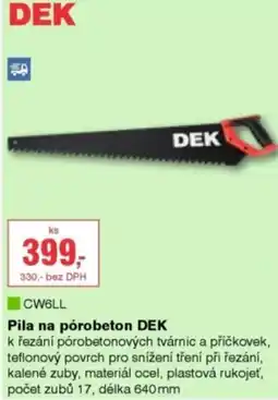 DEK Pila na pórobeton DEK nabídka
