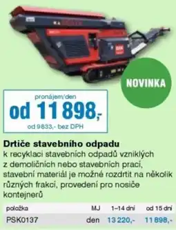 DEK Drtiče stavebního odpadu nabídka