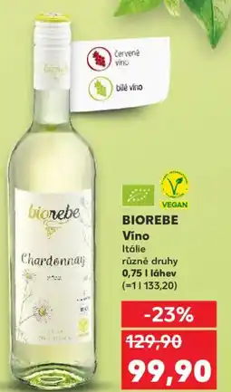 Kaufland BIOREBE Víno Itálie nabídka