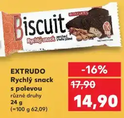 Kaufland EXTRUDO Rychlý snack s polevou nabídka