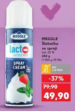 Kaufland MEGGLE Šlehačka ve spreji tuk 22 % nabídka
