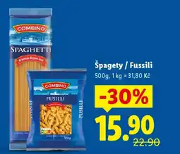Lidl Combino Špagety / Fussili nabídka