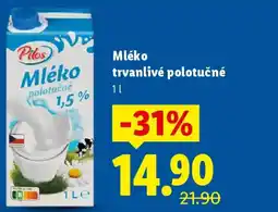 Lidl Mléko trvanlivé polotučné nabídka