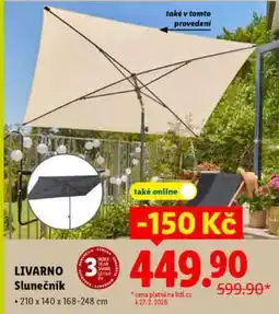 Lidl LIVARNO Slunečník nabídka