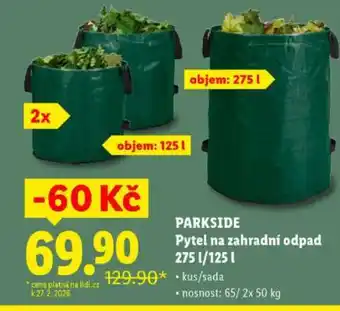 Parkside Pytel na zahradní odpad 275 l/125 l