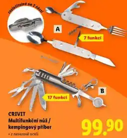 Lidl CRIVIT Multifunkční nůž / kempingový příbor nabídka