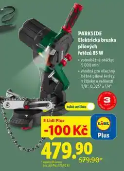Lidl Parkside Elektrická bruska pilových řetězů 85 W nabídka