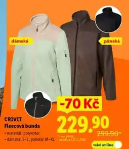Lidl CRIVIT Fleeceová bunda nabídka