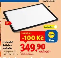 Lidl crelando Světelná podložka nabídka