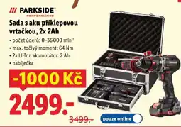 Lidl Parkside Sada s aku příklepovou vrtačkou, 2x 2Ah nabídka