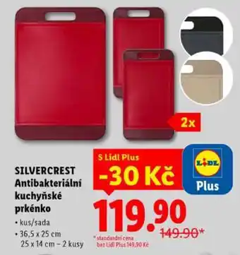 Lidl SILVERCREST Antibakteriální kuchyňské prkénko nabídka