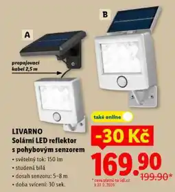 Lidl LIVARNO Solární LED reflektor s pohybovým senzorem nabídka