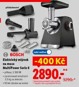 Lidl BOSCH Elektrický mlýnek na maso MultiPower Serie 6 nabídka