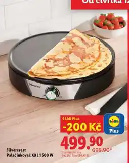 Lidl Silvercrest Palačinkovač XXL 1500 W nabídka