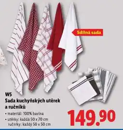 Lidl W5 Sada kuchyňských utěrek a ručníků nabídka
