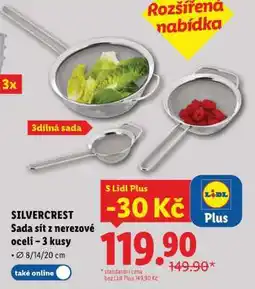 Lidl SILVERCREST Sada sít z nerezové oceli – 3 kusy nabídka