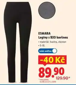 Lidl ESMARA Legíny s bio bavlnou nabídka