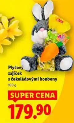 Lidl Plyšový zajíček s čokoládovými bonbony nabídka