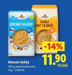 Lidl Ovesné vločky nabídka